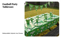 Disposable Football Party Supplies Set Food-Grade Material Football Birthday Party Decorations Easy Cleanup for Children