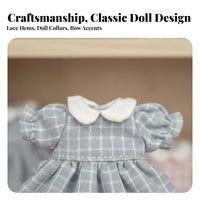 Doll Clothes Lace Trim 1/12 Scale Clothes 1/12 Scale Doll Dress Set for Hobbyists, Dollhouse Play