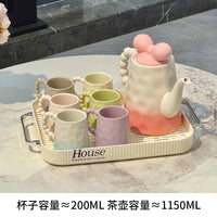 客厅茶几高档陶瓷杯架茶具喝水杯子家用待客水具套装乔迁新居送人