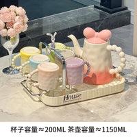 客厅茶几高档陶瓷杯架茶具喝水杯子家用待客水具套装乔迁新居送人