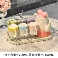 客厅茶几高档陶瓷杯架茶具喝水杯子家用待客水具套装乔迁新居送人