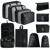 11 Pieces Luggage Organizer Bags with Hanging Toiletry Bag Long-Lasting Travel Organizer Set Packing Cubes with Toiletry Bag