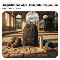 Wear-Resistant Large Capacity Utility Pack long-lasting rucksackpack Simple Design Rucksack Padded Shoulder Straps for explorers, Professionals, Work locations, journey, Outdoor Activities, everyday Commute