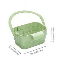 Collapsible Sink Colander with Flip Cover Space-Saving Hanging Sink Basket Quick Drainage Drain Basket Compact for Rv