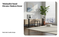 Adjustable Feet Floor Speaker Stand Shock-Absorbing Universal Speaker Stand Heavy Duty Audio Accessory Optimal Listening Height for Audiophiles, Living Room