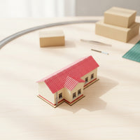 N-Scale Model Railway Station Miniature Railway Station Kit Realistic Authentic for Collectors