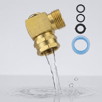 Solid Brass Elbow Connector with Swivel Coupling Heavy-Duty 90 Degree Hose Elbow Leakleakproof Male to Female Adapter Long-Lasting for Gardeners