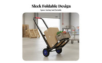 Foldable Portable Luggage Cart Lightweight Portable Wheeled Trolley 360° Swivel Wheels Folding Hand Truck Elastic Ropes Included for Travelers, Homeowners, Shopping, Supermarket, Travel, Home Use
