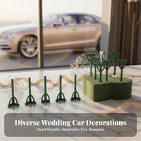 100 Pieces Floral Use Green Plastic Pin Clip Decorative Triangular Brooch Pin