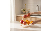Nordic Design 3 Tier Fruit Basket Modern Design 3 Tier Fruit Bowl Large Capacity Tiered Serving Tray Easy Assembly for Living Room