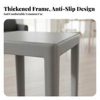 Non-Slip Feet Stackable Square Stool Thickened Design Stackable Square-Top Seat Sturdy Construction Home Furnishing Space-Saving for residents, grown-ups, Students, Living Room, Kitchen, Bedroom, Bathroom