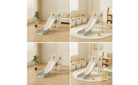 Young Child Slide and Climber Playset Child-Friendly Playset with Basketball Hoop Freestanding Slide with Basketball Hoop for Kids, Playroom