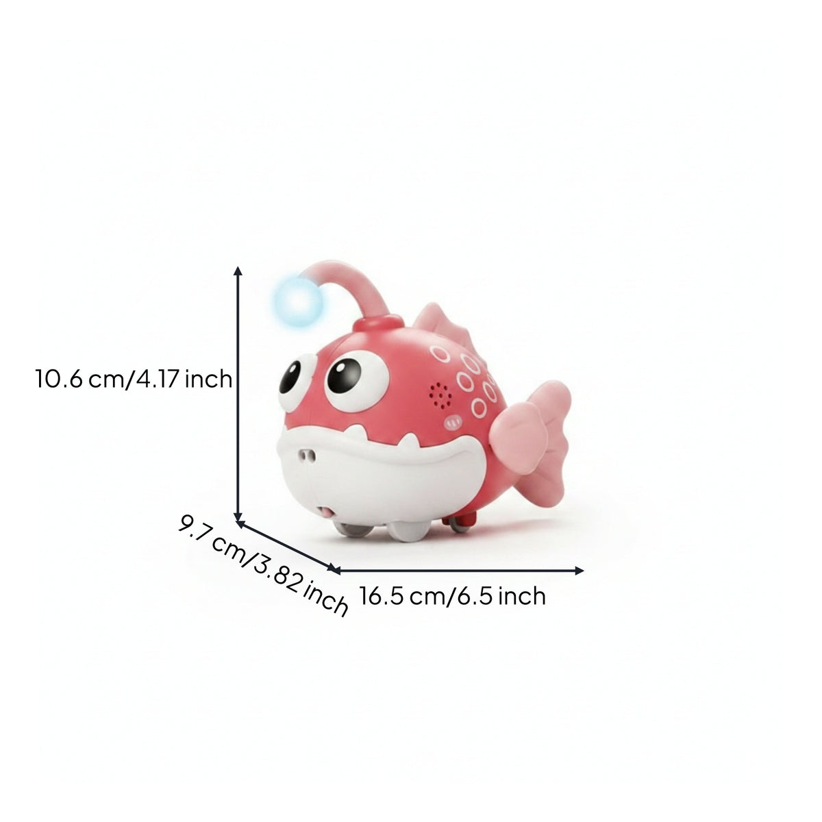 Electric Wobbling Clownfish Battery Powered Music-Playing Aquatic Creature Toy