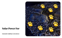 4 Pieces Waterproof Solar Paw Print Stake Lights Auto On/shut off LED Cat Paw Ground Lights Easy Installation for Dog Lovers, Lawn, Pathway