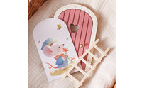 Nordic Design Wooden Fairy Door Cute Fairy Door Set Educational Children's Play Set Miniature for Children, Playroom, Desktop, Desk
