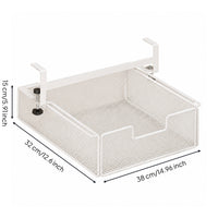 Space Saving Hidden Desk Drawer No-Drill Installation Clamp-on Under Desk Drawer Large Capacity Slide-out Mesh Basket Heavy Duty for Students, Dorm Room, Study