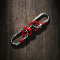 Anti-Twist Rotating Connector with Carabiners Locking Hanging Connector Heavy-Duty Hardware Compact for Aerialists, Yogis, Home Studio