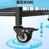3-Tier Mobile Carbon Steel Ball Storage Cart with Wheels
