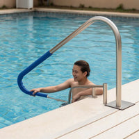 Swimming Pool Handrail Stainless Steel Pool Handrail with Grip Sleeve Non-Slip for Homeowners, Spa