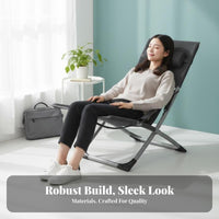 Foldable Single Recliner Cot Multi-Purpose Adjustable Recliner with Mattress Easy Setup Folding Bed robustDuty for Office Workers, Hospital Attendants, Balcony, Indoor, Travel, Camping