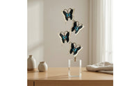 Crystal Butterfly Ornament Gold Tone Butterfly Decor with Crystal Polished Tabletop Sculpture for Living Room