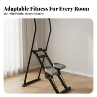 Space-Saving Foldable Stair Climber Non-Slip Pedals Stair Climber with Display Calorie Consumption Home Stepper Exercise Machine Quiet Operation for Beginners, Seniors, Adults, Small Areas, Indoor, Apartments, Living Room