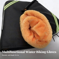 2 Pieces Windproof Motorcycle Handlebar Gloves Fleece Lined Motorcycle Handlebar Muffs Easy Installation for Outdoor Commuting