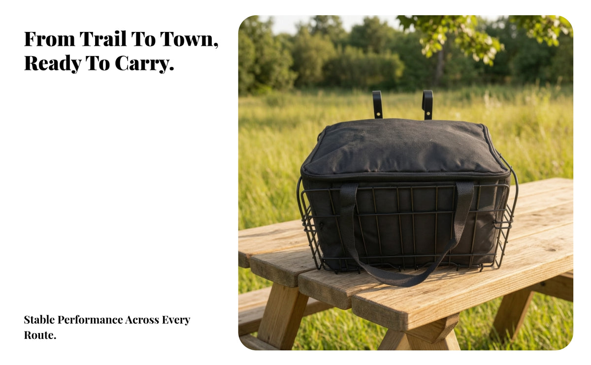 Rear-Mounting Foldable Bicycle Basket
