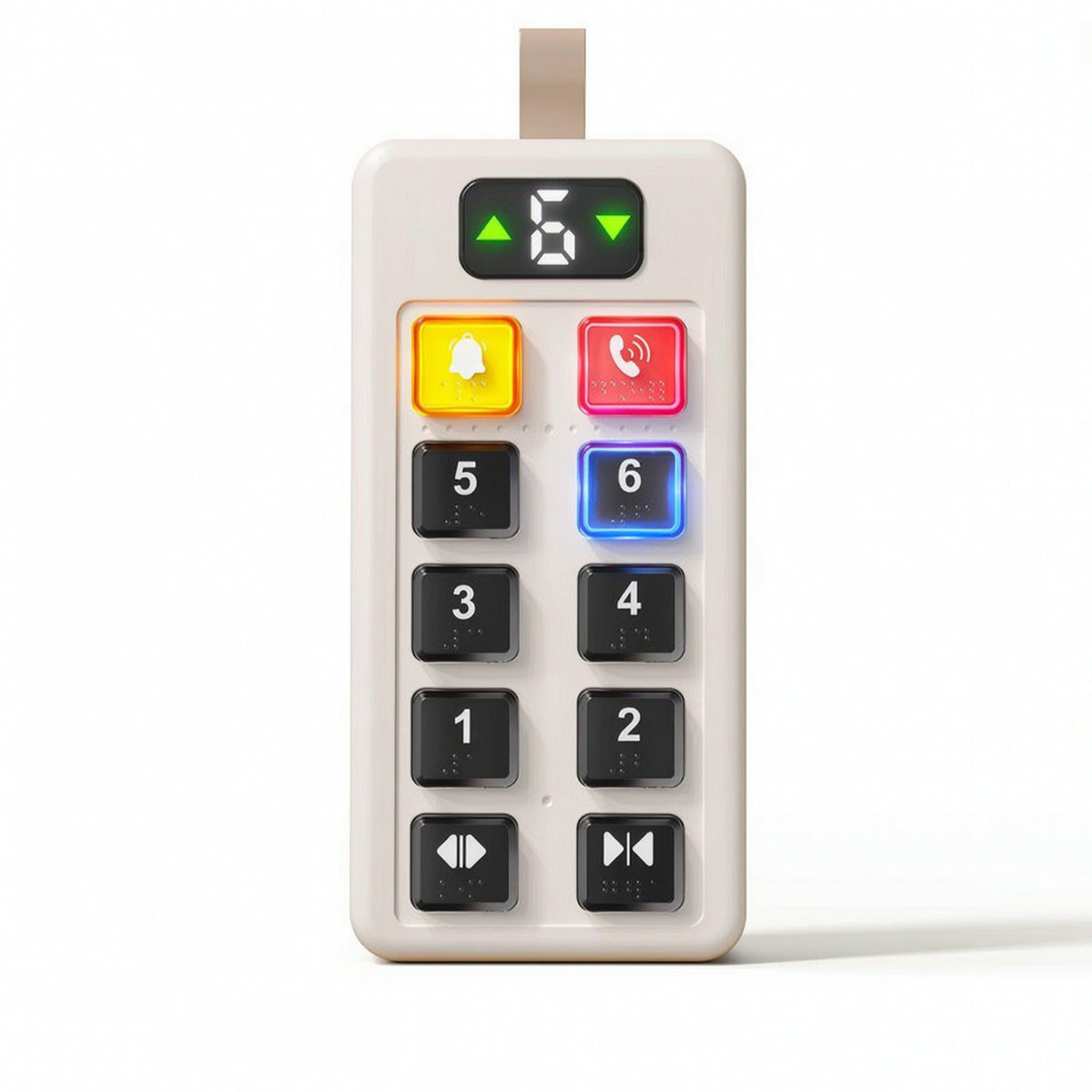 Handheld Sensory Toy with Pressable Controls Educational Interactive Toy with Light and Sound for Toddlers
