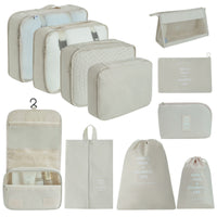 11 Pieces Luggage Organizer Bags with Hanging Toiletry Bag Long-Lasting Travel Organizer Set Packing Cubes with Toiletry Bag