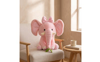 Soft Toy Elephant with Leaf Fuzzy Elephant Pillow Cute for Playroom, Baby