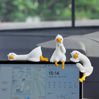 3 Pieces Cute Car Dashboard Duck Cartoon Car Duck Ornament Playful Decoration Mini for Drivers