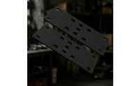 2 Pieces Post Base Plate Pre-Drilled Steel Bracket with Predrilled Holes Base Plate Connector Powder-Coated Post Mount Bracket