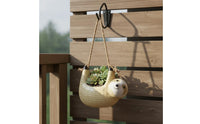Small Sloth Hanging Planter Decorative Air Plant Holder Handmade Design for Outdoor