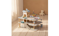 Toy Car Parking Garage with Elevator 3-Level Toy Car Parking Garage Playset Pretend Play Pastel for Children, Playroom, Nursery