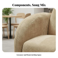 Simple Design Upholstered Loveseat Modern Aesthetic Upholstered Two-Seater Button-Tufted Backrest Restaurant Seating Comfortable for Interior Designers, Business Owners, Guests, Coffee Shop, Lounge Area, Waiting Room, Office