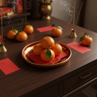 Alloy Offering Fruit Plate for Altar and Home Decor