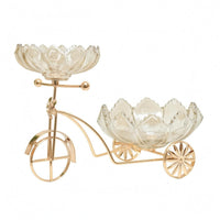 Pedal-Powered Fruit Tray Tricycle Fruit Bowl Tabletop Home Decor for Dining Table, Cabinet
