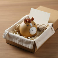 Plump Tea Pet Ornament Handmade Zisha Horse Ornament for Desktop, Home Decor
