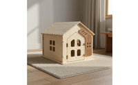 Solid Wood Pet Villa All Seasons Use Wooden Cat House Pet Tent for Small Pet Owners