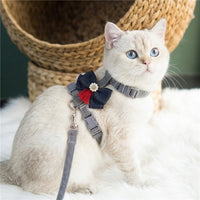 Cat Walking Harness and Leash Set, Adjustable Soft Buckle Vest for Small to Medium Cats, Secure Outdoor Equipment for Kitten Walking
