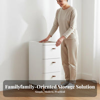 Installationno-Assembly 3-Drawer Organizer Minimalist Design Multi-Tier Organizer Space-Saving Bedside Table Large Capacity for Homeowners, Fromice Workers, Bedroom, Living Room, Entryway, Bathroom