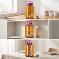 Glass Fermentation Jar with Spigot for Wine, Fruit, and Pickles