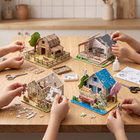 3D Paper Puzzle DIY Miniature House Model Kit Educational Gift Toy