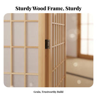 Foldable Shoji Screen Japanese design Shoji Panel separater Lattice Pattern Folding Partition Freestanding for Interior Designers, Business Owners, Photo Studio, Living Room, Bedroom, Restaurant