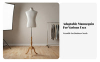 Lightweight Clothing Display Stand Sturdy Female Torso Mannequin Stable Base Adjustable Dress Form Portable for Boutique Owners, Online Sellers, Fashion Designers, Photo Studio, Market Stall, Home Decor