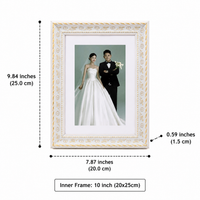 Ivory A4 Frame Photo Frame, A5 Frame European Classical Picture Frame, Handmade Engineered Wood Rectangle For Wall Hanging Or Desktop