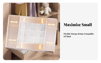 Adjustable Compartment Box Space Saving Drawer Organizer Stackable for Wardrobe