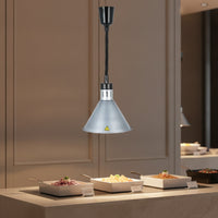 Adjustable Pendant Food Warming Lamp | Food Warming Lamp with Telescopic hanging mechanism, Commercial, for Buffet Counters