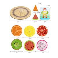 Early Learning Developmental Fruit Toy Set Hand-Eye Coordination Fruit Slice Toy Set Set Parent-Child Interaction Pattern Blocks Stimulates Creativity for Preschoolers